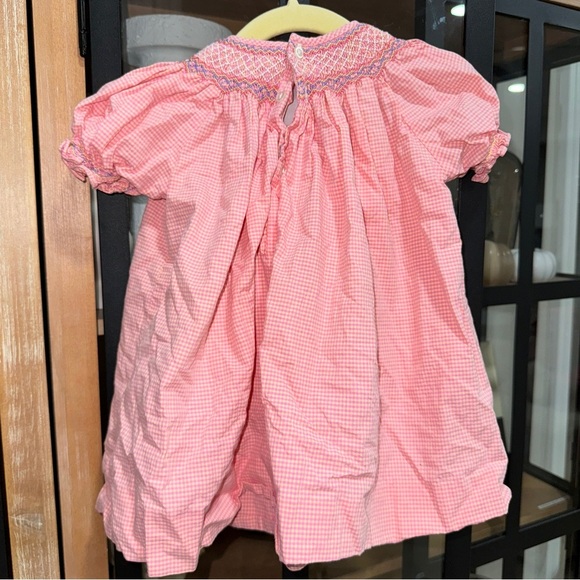 Petit Ami bishop dress smocked floral embroidered bloomers set gingham baby girl - Picture 7 of 7